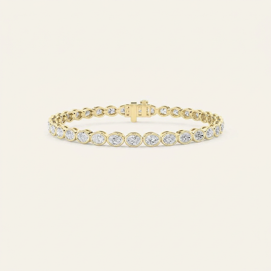 8CT Oval Cut Lab Grown Diamond Tennis Bracelet