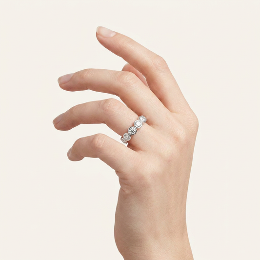 3.2CT Round Cut Lab Grown Diamond Eternity Ring