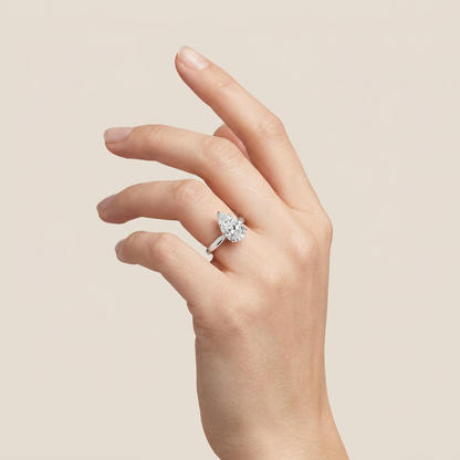 5.00CT Pear Cut Lab Grown Diamond Solitaire Ring