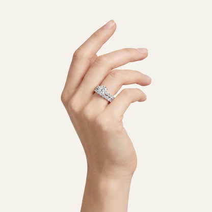 6.00CT Round Cut Lab Grown Diamond Bridal Set