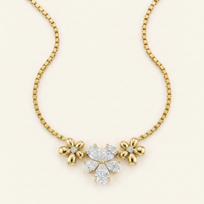 2CT Pear Cut Lab Grown Diamond Pendant Necklace