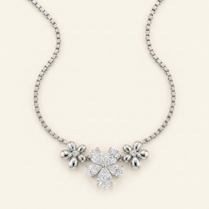 2CT Pear Cut Lab Grown Diamond Pendant Necklace