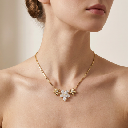 2CT Pear Cut Lab Grown Diamond Pendant Necklace