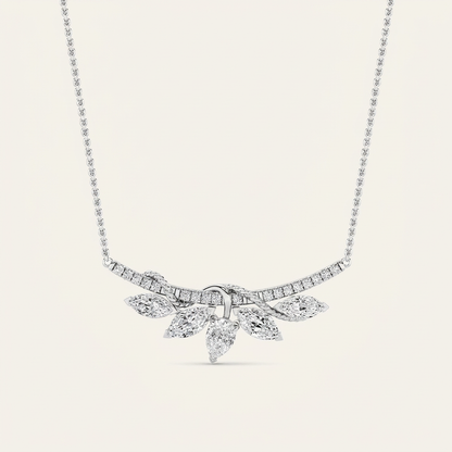 1.5CT Pear Cut Lab Grown Diamond Pendant Necklace
