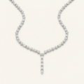 20CT Emerald Cut Lab Grown Diamond Necklace