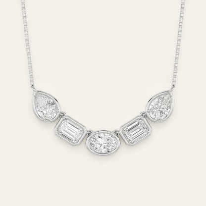 2.5CT Oval Lab Grown Diamond Pendant Necklace
