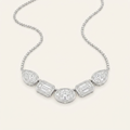 2.5CT Oval Lab Grown Diamond Pendant Necklace