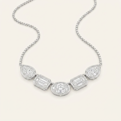 2.5CT Oval Lab Grown Diamond Pendant Necklace
