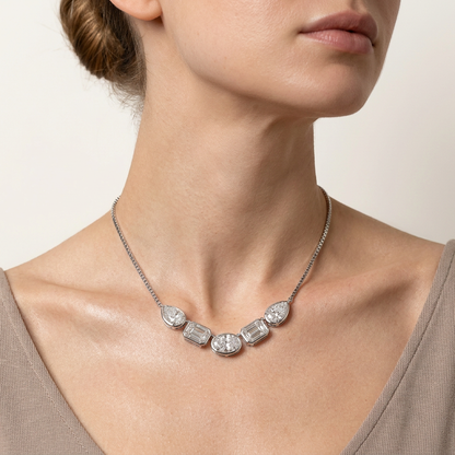 2.5CT Oval Lab Grown Diamond Pendant Necklace