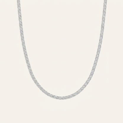 10CT Round Cut Lab Grown Diamond Tennis Necklace