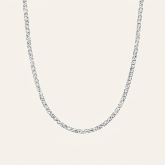 20CT Round Cut Lab Grown Diamond Tennis Necklace
