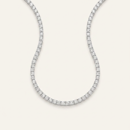 10CT Round Cut Lab Grown Diamond Tennis Necklace