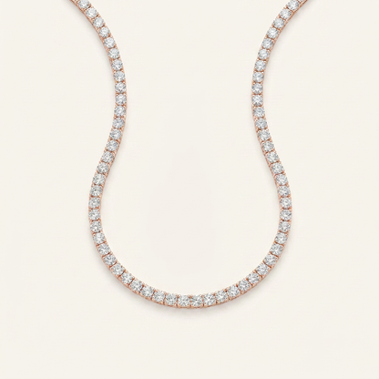 10CT Round Cut Lab Grown Diamond Tennis Necklace