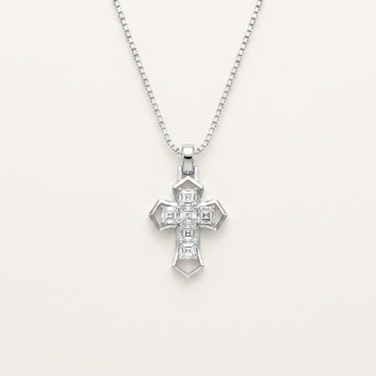 6CT Asscher Cut Lab Grown Diamond Pendant Necklace