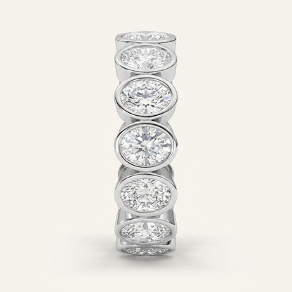 3.5CT Oval Cut Lab Grown Diamond Eternity Ring
