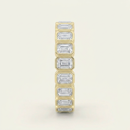 3.25CT Emerald Cut Lab Grown Diamond Eternity Ring