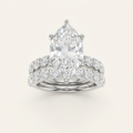 4.00CT Marquise Cut Lab Grown Diamond Bridal Set