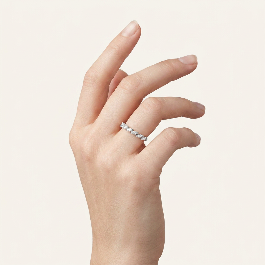 0.25CT Marquise Certified Lab Grown Diamond Band