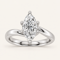 3CT Marquise Cut Lab Grown Diamond Solitaire Ring