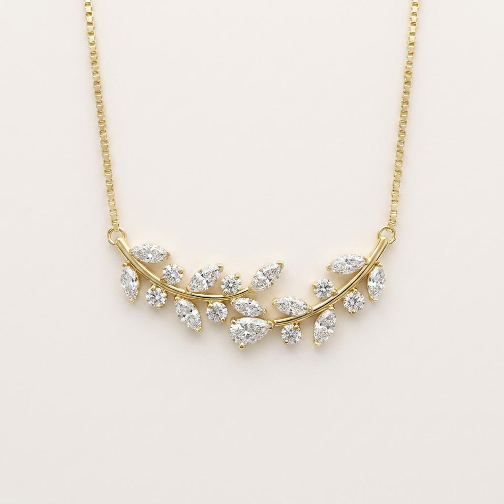 2.5CT Pear Cut Lab Grown Diamond Pendant Necklace