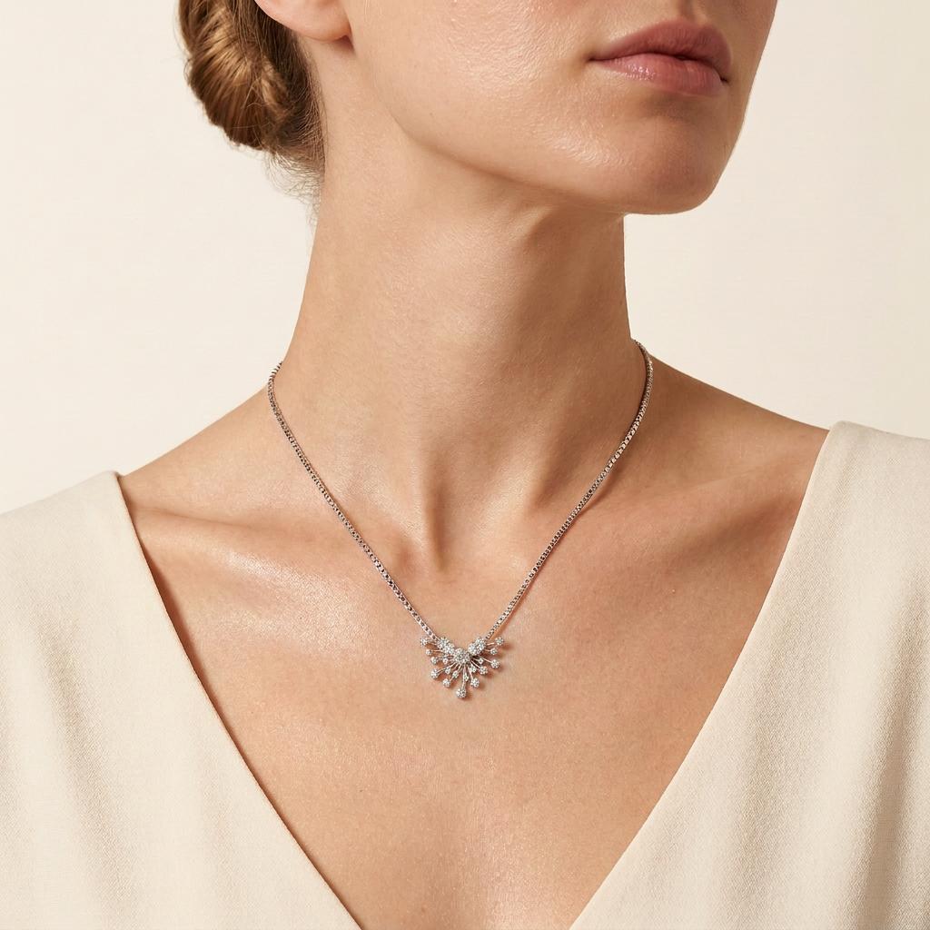 3CT Round Cut Lab Grown Diamond Pendant Necklace
