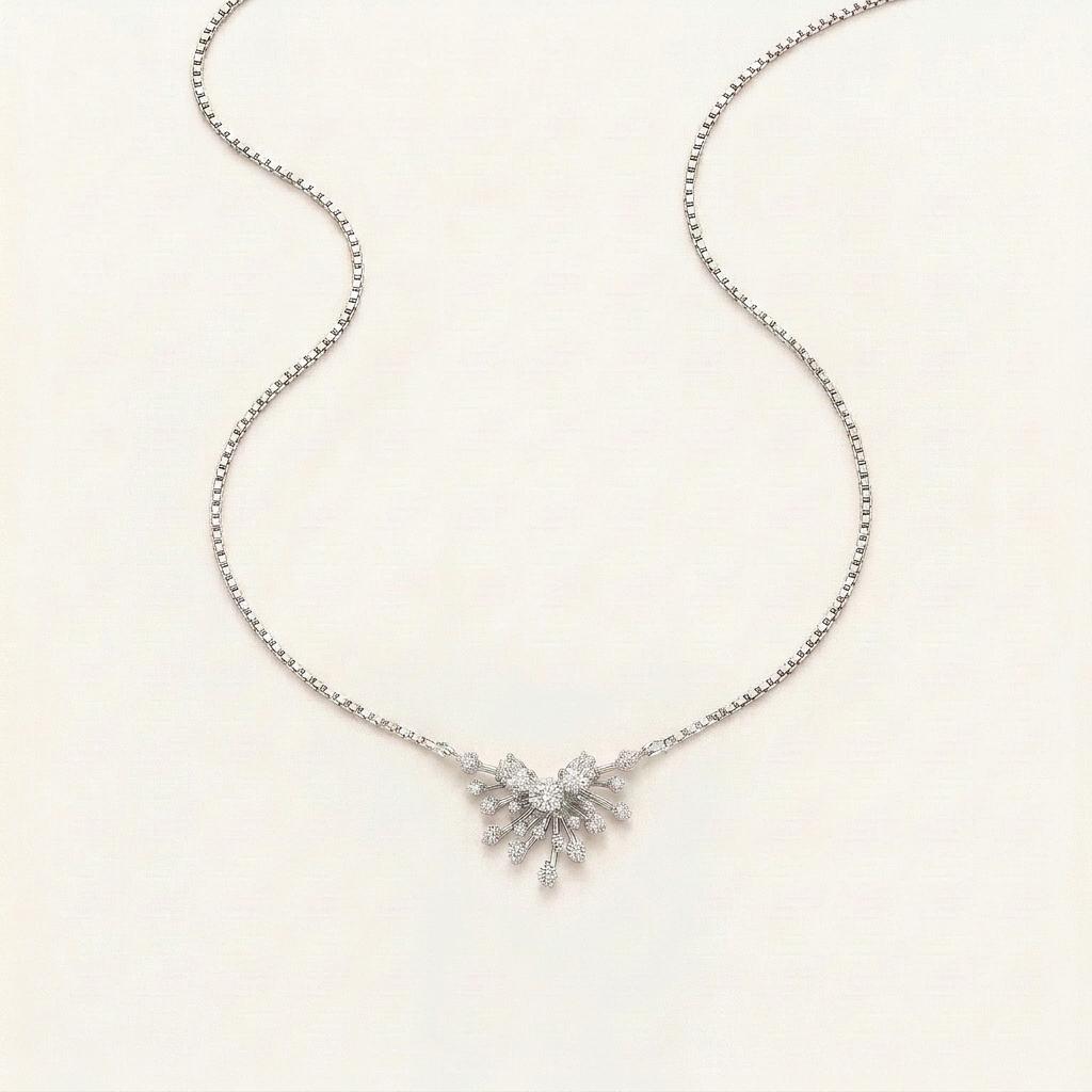 3CT Round Cut Lab Grown Diamond Pendant Necklace