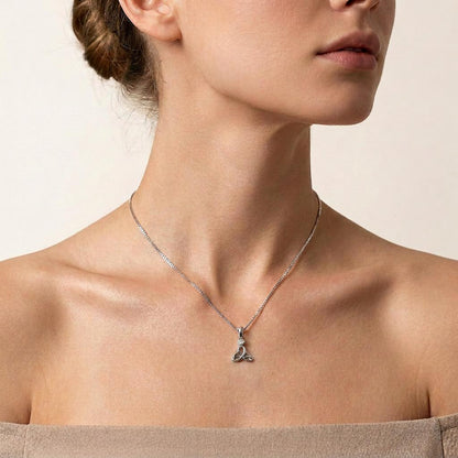 0.2CT Round Cut Lab Grown Diamond Pendant Necklace