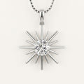 1.5CT Round Cut Lab Grown Diamond Pendant Necklace
