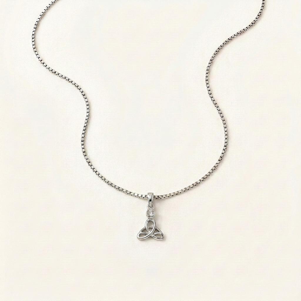 0.2CT Round Cut Lab Grown Diamond Pendant Necklace