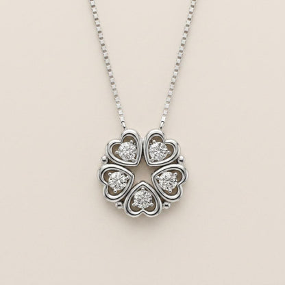 1 Ct Round Lab Grown Diamond Heart Pendant Necklace