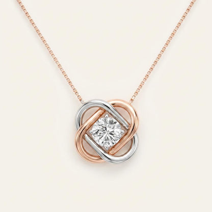 1Ct Round Cut Lab Grown Diamond Pendant Necklace