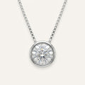 2CT Round Cut Lab Grown Diamond Pendant Necklace