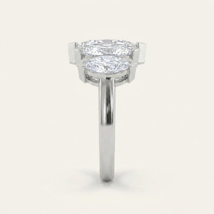 2.5CT Marquise Cut Lab Grown Diamond Four Stone Fashion Ring