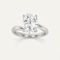 1CT Oval Cut Lab Grown Diamond Engagement Ring