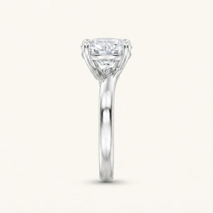 1CT Round Cut Lab Grown Diamond Engagement Ring