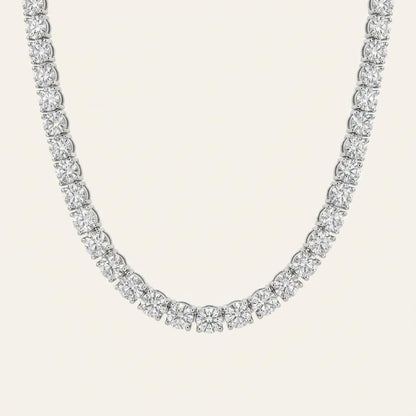 41 Ct Round Lab Grown Diamond Tennis Necklace