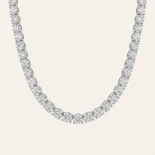 41 Ct Round Lab Grown Diamond Tennis Necklace