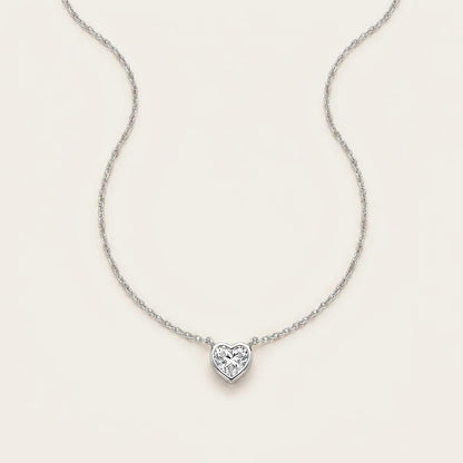1CT Heart Cut Lab Grown Diamond Pendant Necklace