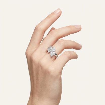 2.5CT Marquise Cut Lab Grown Diamond Four Stone Fashion Ring