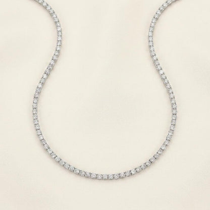 41 Ct Round Lab Grown Diamond Tennis Necklace