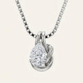 2CT Pear Cut Lab Grown Diamond Pendant Necklace