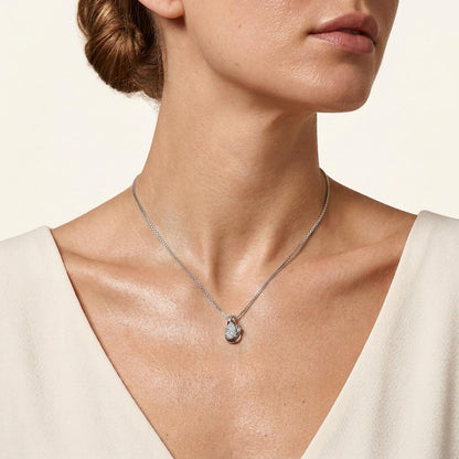 2CT Pear Cut Lab Grown Diamond Pendant Necklace