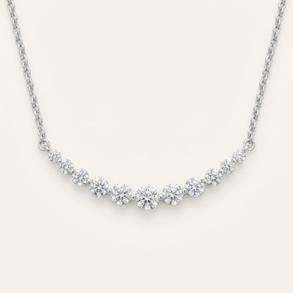 3CT Round Cut Lab Grown Diamond Necklace