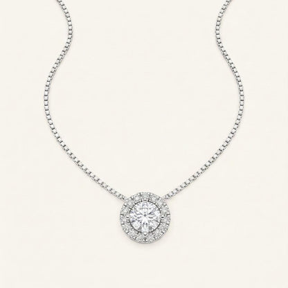 1.25CT Round Cut Lab Grown Diamond Pendant Necklace