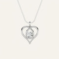 1.5CT Round Cut Lab Grown Diamond Pendant Heart Necklace