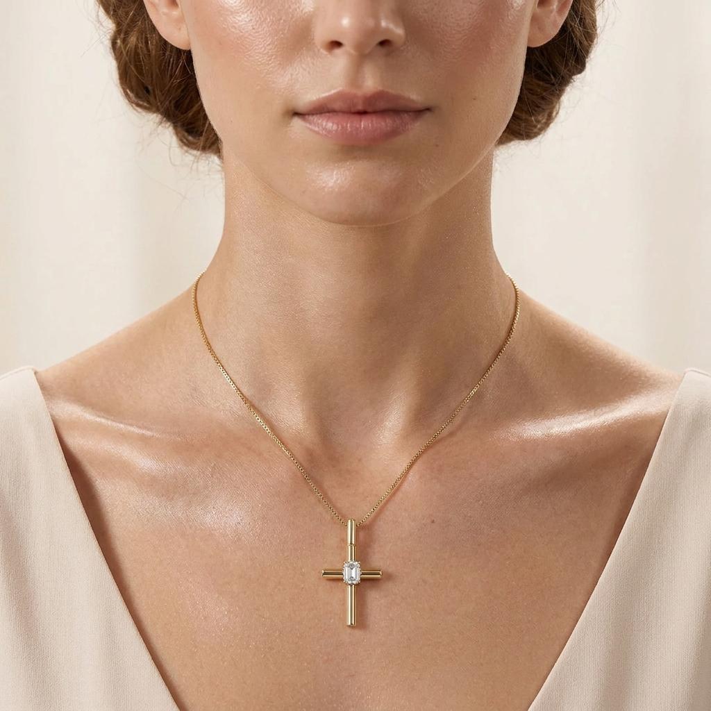 0.5CT Round Cut Lab Grown Diamond Pendant Necklace