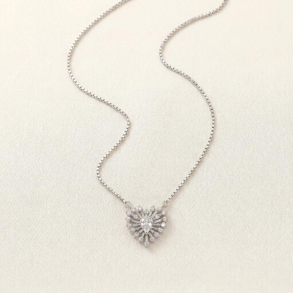 1.5CT Pear Cut Lab Grown Diamond Pendant Necklace