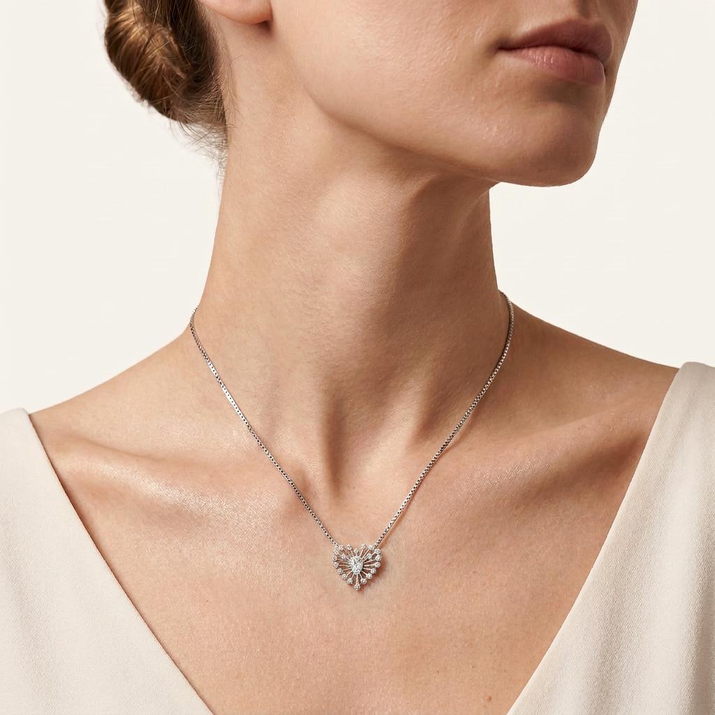 1.5CT Pear Cut Lab Grown Diamond Pendant Necklace