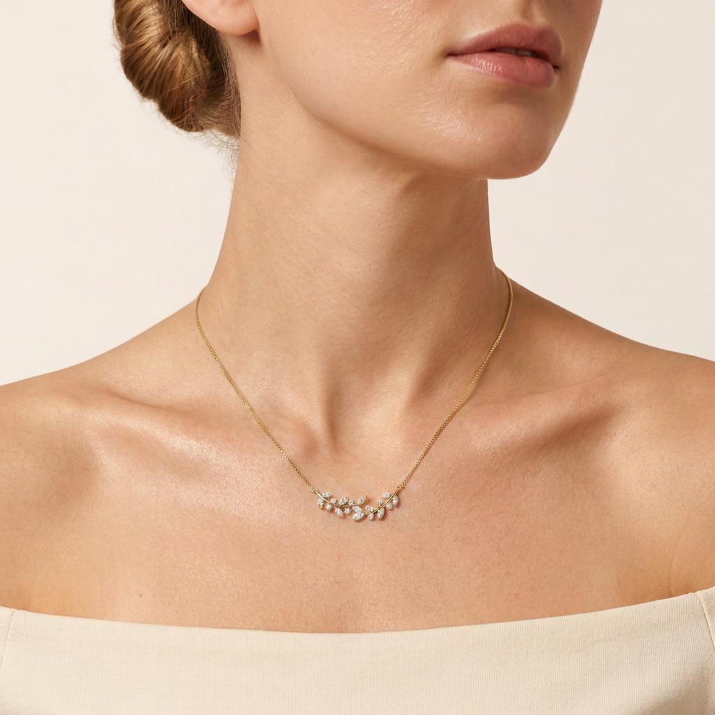 2.5CT Pear Cut Lab Grown Diamond Pendant Necklace