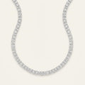 33CT Emerald Cut Lab Grown Diamond Tennis Neckalce